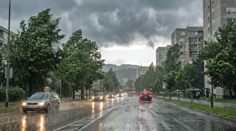 Ljubljano zajel veter s hitrostjo 92 km/h, glavnina pa prihaja v četrtek